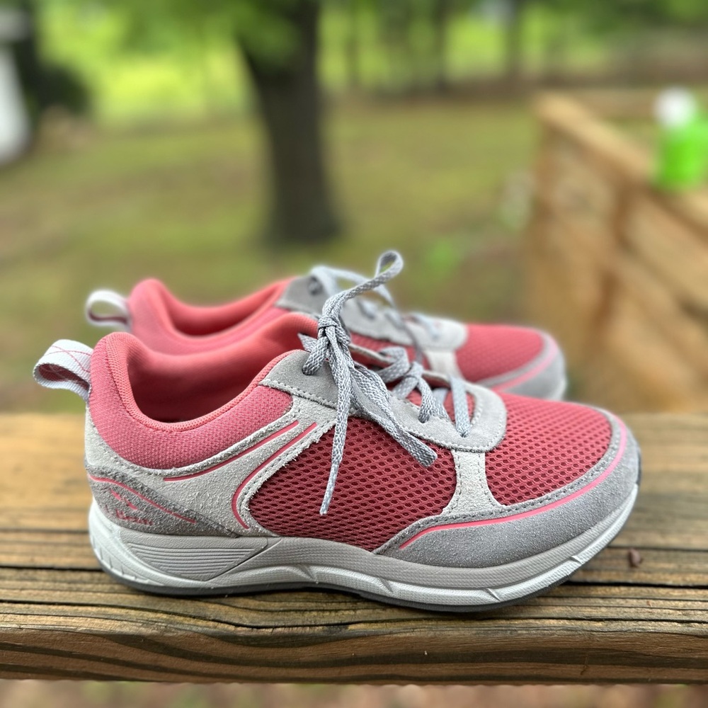 Pink and Gray Athletic Sneakers